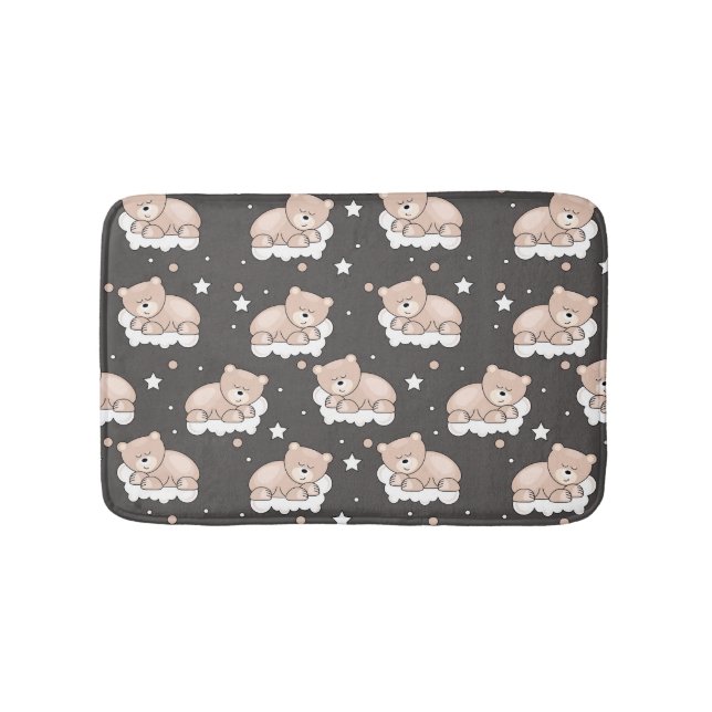 pattern with small bear sleeping bath mat (Front)