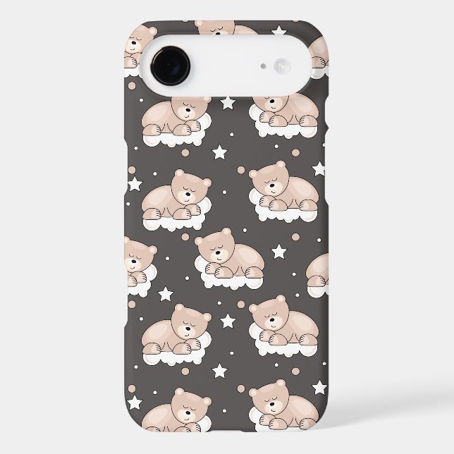 pattern with small bear sleeping Case-Mate iPhone case (Back)