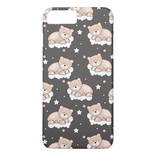pattern with small bear sleeping Case-Mate iPhone case (Back)