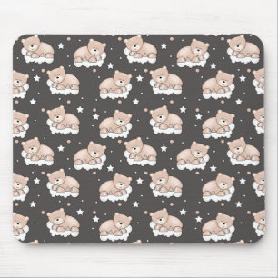pattern with small bear sleeping mouse mat