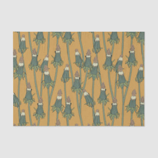 Pattern with unopened dandelion tissue paper