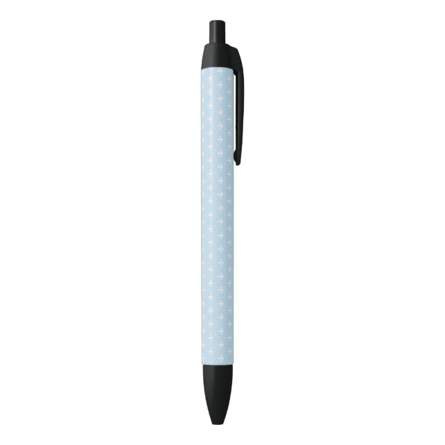 Pattern with white anchors on blue black ink pen (Bottom (Vertical))