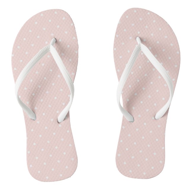Pattern with white polka dots 2 flip flops (Footbed)