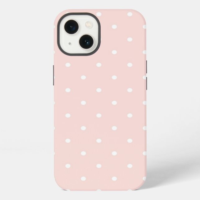 Pattern with white polka dots 2 iPhone case (Back)