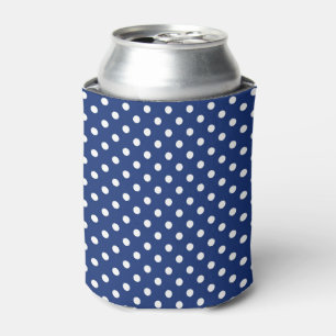 Pattern with white polka dots can cooler