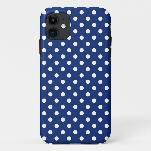 Pattern with white polka dots Case-Mate iPhone case (Back)
