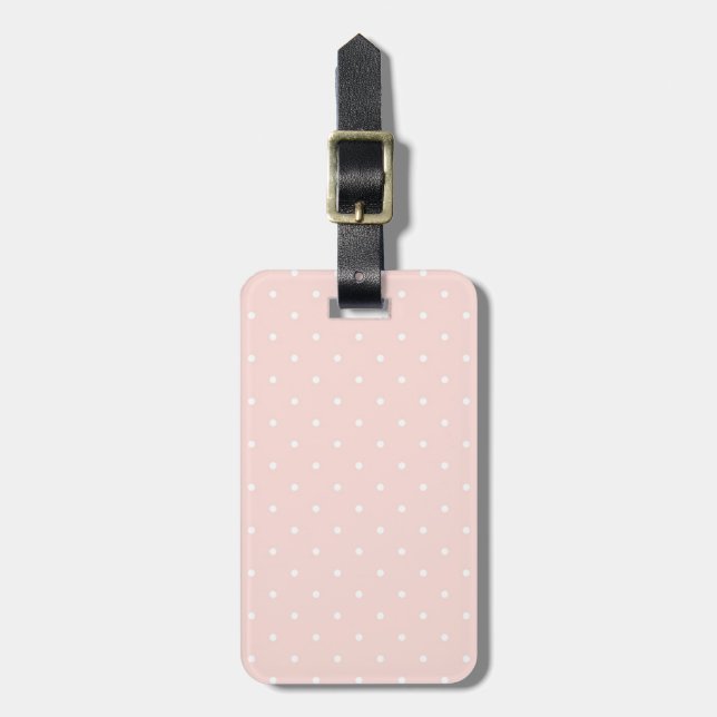 Pattern with white polka dots luggage tag (Front Vertical)