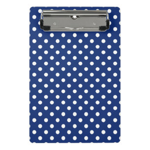 Pattern with white polka dots mini clipboard