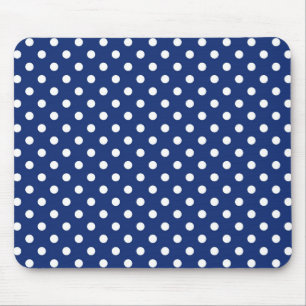 Pattern with white polka dots mouse mat