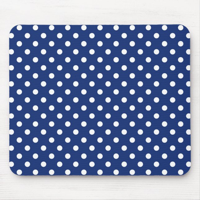 Pattern with white polka dots mouse mat (Front)