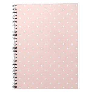 Pattern with white polka dots notebook