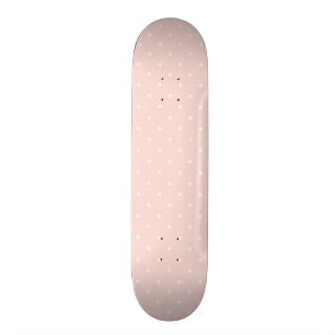 Pattern with white polka dots skateboard