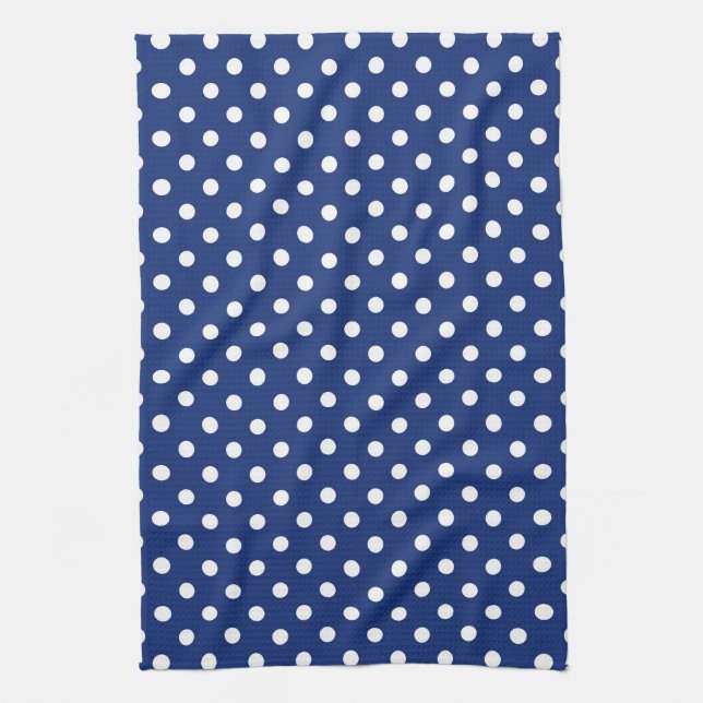 Pattern with white polka dots tea towel (Vertical)