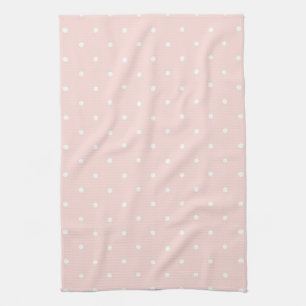 Pattern with white polka dots tea towel