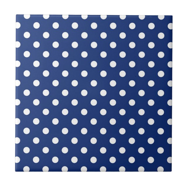 Pattern with white polka dots tile (Front)