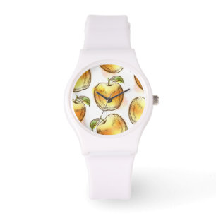Pattern with yellow apple watch