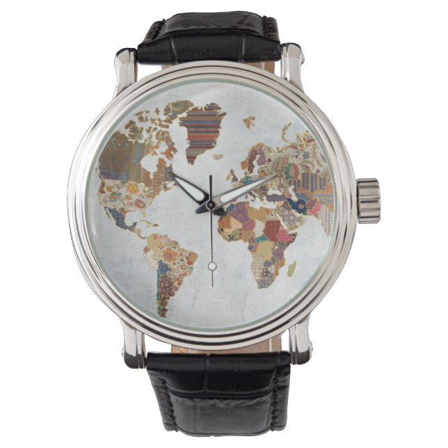 Pattern World Map Watch (Front)