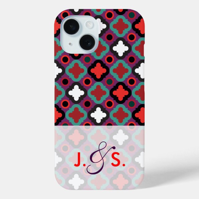 Pattern World red green Case-Mate iPhone Case (Back)