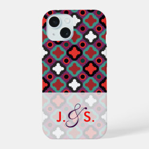 Pattern World red green iPhone 15 Case