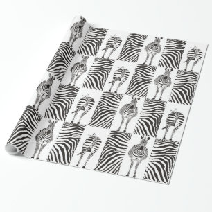 Pattern zebras wrapping paper