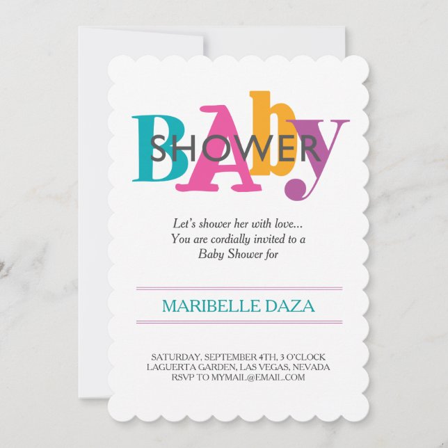patterned and colours invitation (Front)
