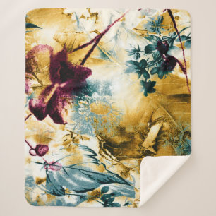 Patterned batik fabric suitable as backgroundabstr sherpa blanket