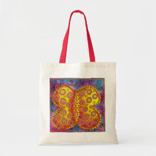 Patterned Butterfly Watercolour Illustration Tote Bag