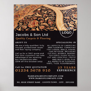 Patterned Carpet, Carpet Layer, Fitter Advertising Poster