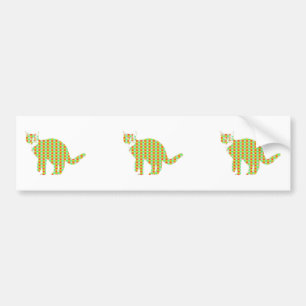 Patterned Cat Bumper Sticker