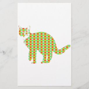 Patterned Cat Stationery
