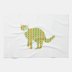 Patterned Cat Tea Towel