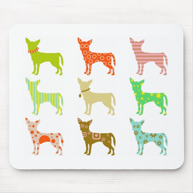 patterned-chihuahuas mouse mat (Front)