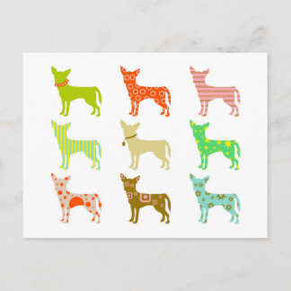patterned-chihuahuas postcard