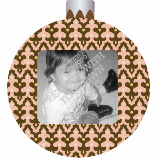 Patterned Christmas Ornament Ball Photo Frame Photo Sculpture Decoration