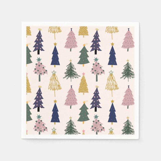 Patterned Christmas tree, Christmas  Napkin (Front)