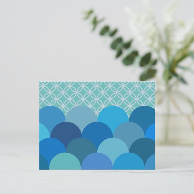 Patterned Circles 2  Postcard (Standing Front)