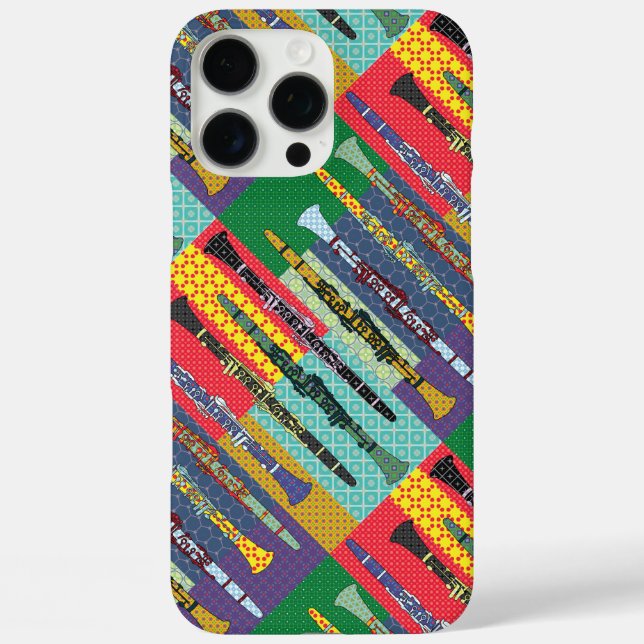 Patterned Clarinets Case-Mate iPhone Case (Back)