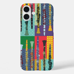 Patterned Clarinets iPhone 16 Plus Case