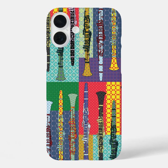 Patterned Clarinets Case-Mate iPhone Case (Back)
