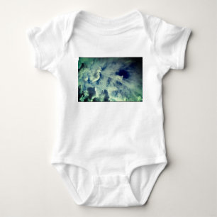 Patterned clouds baby bodysuit