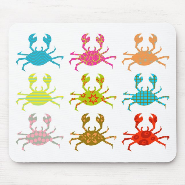 Patterned Crabs Mouse Mat (Front)