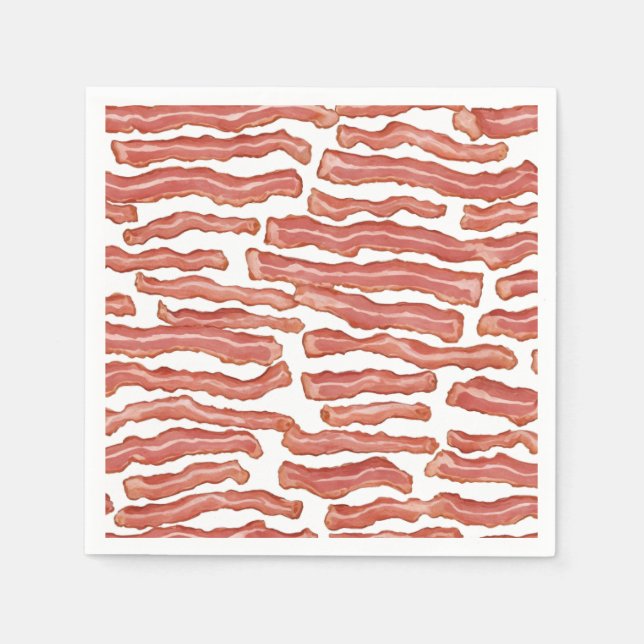 Patterned Crispy Bacon  Napkin (Front)