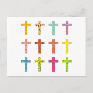 Patterned Cross Postcard
