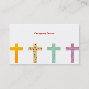 Patterned Crosses, Company Name Business Card