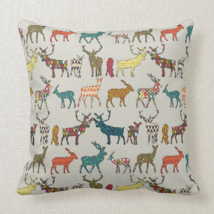 patterned deer stone cushion