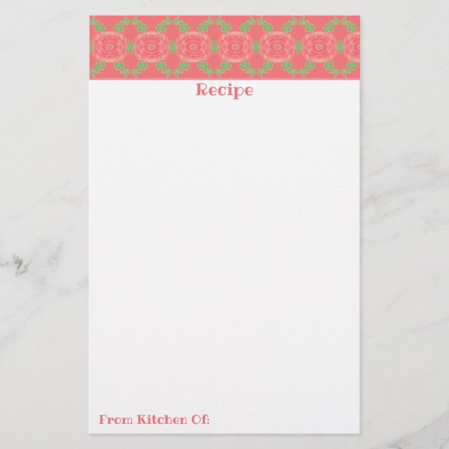 Patterned Design Accent Stationery (Front)