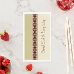 Patterned Detail With Burgundy Napkin