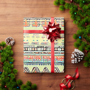 patterned earth colours wrapping paper