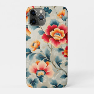 Patterned fabric floral design iPhone 11 pro case