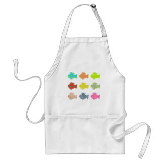 Patterned Fish Standard Apron